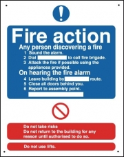 Fire Action Notice Vandal Resistant Signs