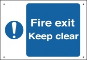 Fire Exit Keep Clear Vandal Resistant Signs