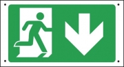 Exit Arrow Down Vandal Resistant Signs