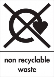 Non Recyclable Waste WRAP Recycling Signs