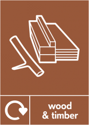Wood And Timber Waste WRAP Recycling Signs