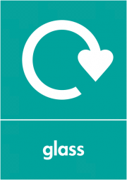Glass Waste WRAP Recycling Signs