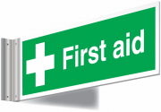 First Aid Double Sided Corridor Sign