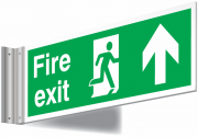 Fire Exit Arrow Up Corridor Signs