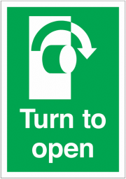 Turn Clockwise To Open Signs