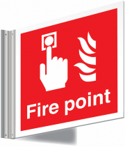 Fire Point Double Sided Corridor Signs