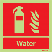 Water Fire Extinguisher Photoluminescent Signs