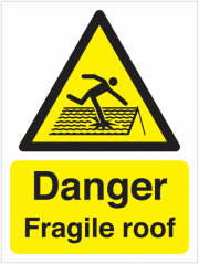 Danger Fragile Roof Polycarbonate Signs