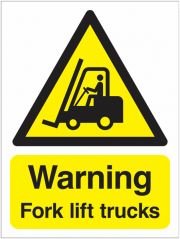 Warning Fork Lift Trucks Polycarbonate Signs