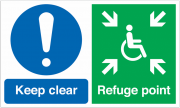 Keep Clear Refuge Point Pack Of 6 Signs