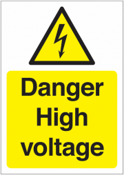 Danger High Voltage Polycarbonate Signs