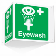 Emergency Eyewash Projecting 3D Signs