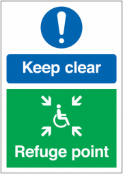 Keep Clear Refuge Point Signs