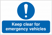 Keep Clear For Emergency Vehicles Signs