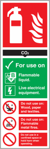 Co2 Fire Extinguisher Identification Signs