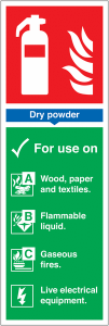 Powder Fire Extinguisher Identification Signs