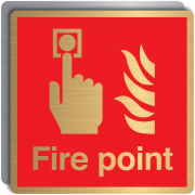 Fire Point Aluminium Material Sign