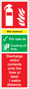 Wet Chemical Fire Extinguisher Identification Signs