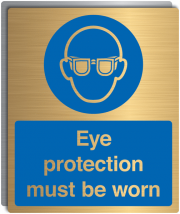 Eye Protection Must Be Worn Aluminium Sign