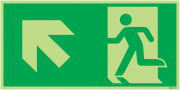 Nite-Glo Exit Arrow Up Left Symbol Sign