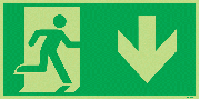 Nite-Glo Exit Arrow Down Symbol Signs
