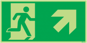 Nite-Glo Exit Arrow Up Right Symbol Sign