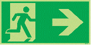 Nite-Glo Exit Arrow Right Symbol Sign