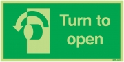 Turn To Open Anti-Clockwise Nite-Glo Signs