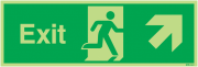 Nite Glo Exit Arrow Right Up Signs