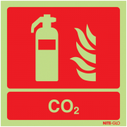 Co2 Fire Extinguisher Nite-Glo Signs