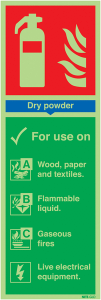 Dry Powder Fire Extinguisher Nite-Glo Signs