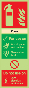 Xtra-Glo Aluminium Foam Extinguisher Signs