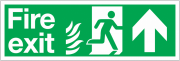 Fire Exit Man Arrow Up NHS Signs