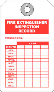 Fire Extinguisher 4 Year Inspection Tags