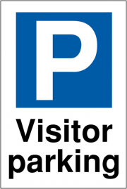 Visitor Parking Plastic Material Sign