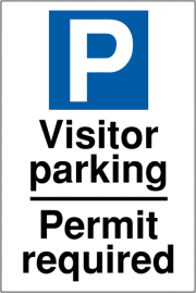 Visitor Parking Permit Required Signs