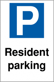Resident Parking Space Signs