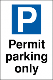 Permit Parking Only Signs