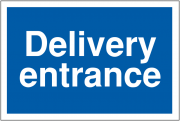 Delivery Entrance Navigation Signs