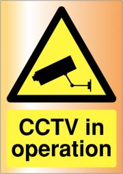 CCTV in Operation Gold Effect Signs
