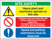 Machinery And Heavy Plant Operate On This Site Signs