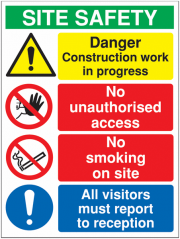 Danger Construction Work In Progress Signs