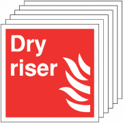 Dry Riser Fire Signs Pack Of 6