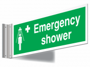 Emergency Shower Double Sided Corridor Sign