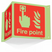 Xtra Glo Fire Alarm Point Projecting 3D Sign