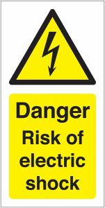 Danger Risk of Electric Shock Labels