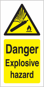 Danger Explosive Hazard Labels