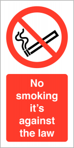 No Smoking It's Against The Law Labels
