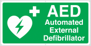 AED Automated External Defibrillator Banner Sign