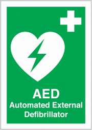 AED Automated External Defibrillator Window Signs